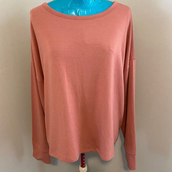 Old Navy Tops - Old Navy Active Dusty Rose Long Sleeve Pullover Size XL